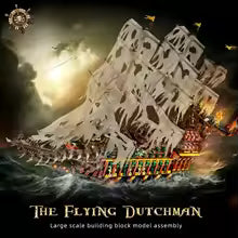 Pirate Ship Building Toy, MOC Flying Dutchman Model Ship Boat, Toy Building Sets for Adults, Halloween Decor Christmas Birthday Sp2