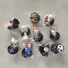 @10PCS Horror Film Series Jason Freddy Clown Action Figure Toys PVC Model Halloween Gift Vinyl Figurine Doll Gift Sp3