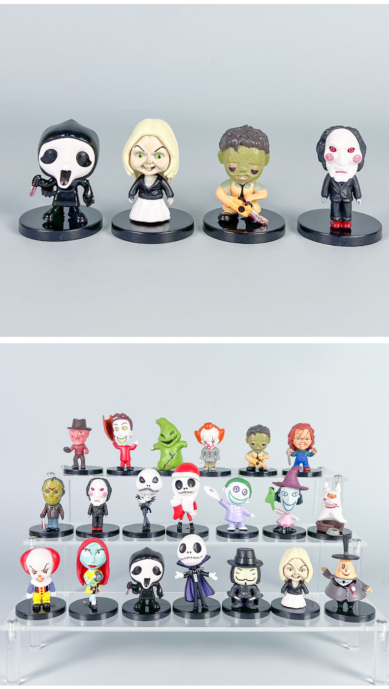 20 Pieces / Set Cartoon The Nightmare Sally Skellington Jack Action Figure Toy Christmas PVC Model Vinyl Figurine Halloween Gift Sp7