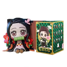 12 pcs Demon Slayer Tanjiro Kamado Nezuko anime cartoon figure blind box creative personalized statue model ornament surprise gift box Sp5