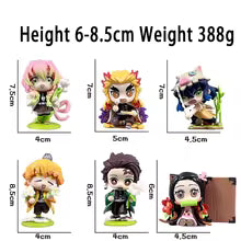 12 pcs Demon Slayer Tanjiro Kamado Nezuko anime cartoon figure blind box creative personalized statue model ornament surprise gift box Sp5