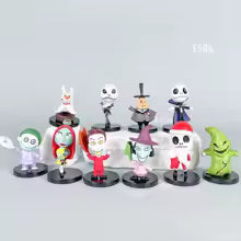 20 Pieces / Set Cartoon The Nightmare Sally Skellington Jack Action Figure Toy Christmas PVC Model Vinyl Figurine Halloween Gift Sp7