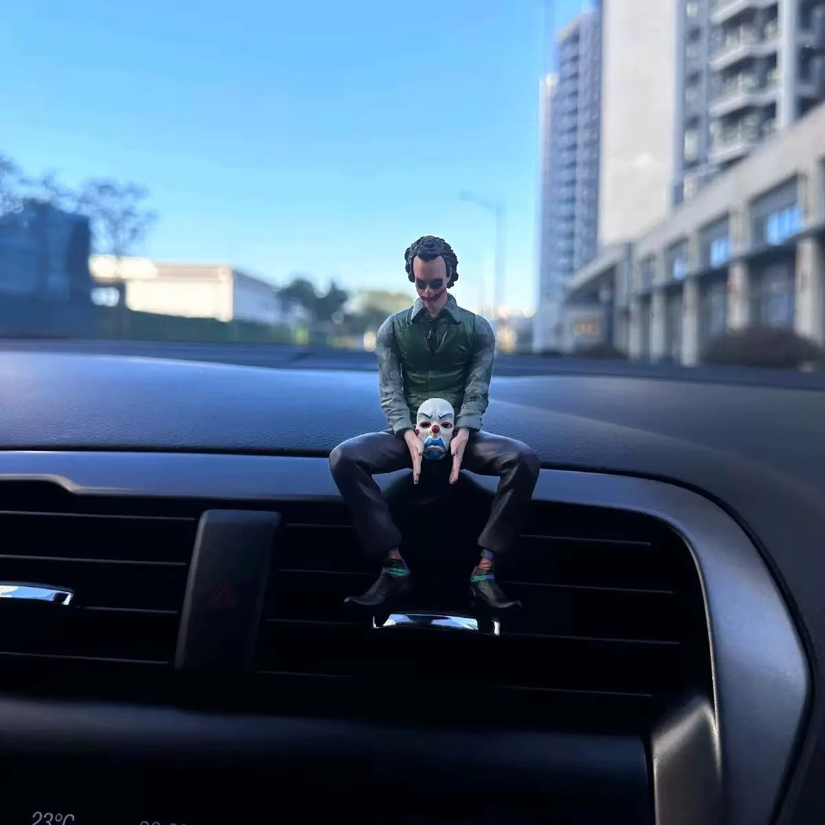 New Joker Heath Ledger Action Figures Car Roof Decoration Portable Wild Mask Statue Model Car Doll Toy Collection Christmas Gift Sp8