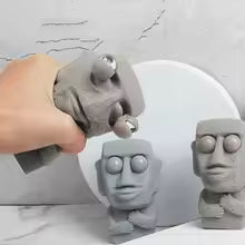 Stone man Releases Stress Toy Slowly Rebounds Soft Moai Statue Squeeze Eyes Interested Expression Relaxes Stress Children's Gift Sp9