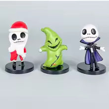 20 Pieces / Set Cartoon The Nightmare Sally Skellington Jack Action Figure Toy Christmas PVC Model Vinyl Figurine Halloween Gift Sp7