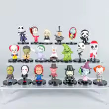 20 Pieces / Set Cartoon The Nightmare Sally Skellington Jack Action Figure Toy Christmas PVC Model Vinyl Figurine Halloween Gift Sp7