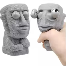Stone man Releases Stress Toy Slowly Rebounds Soft Moai Statue Squeeze Eyes Interested Expression Relaxes Stress Children's Gift Sp9