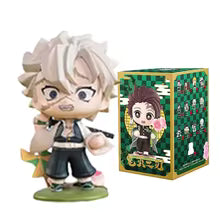 12 pcs Demon Slayer Tanjiro Kamado Nezuko anime cartoon figure blind box creative personalized statue model ornament surprise gift box Sp5