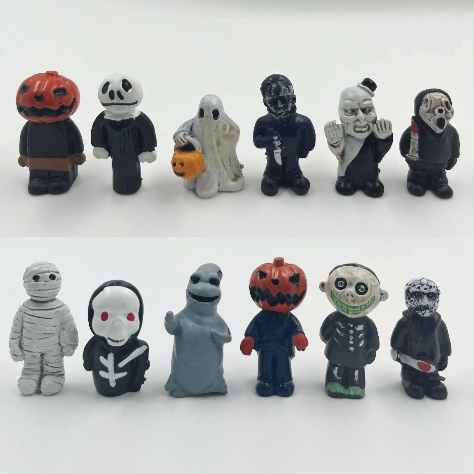 Hot 16Pcs Halloween Chainsaw Horror Movie Series Handheld Figure Jason Michael Freddy Halloween Dolls Sp6
